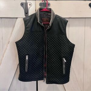 Patrick James Leather Vest Size Large